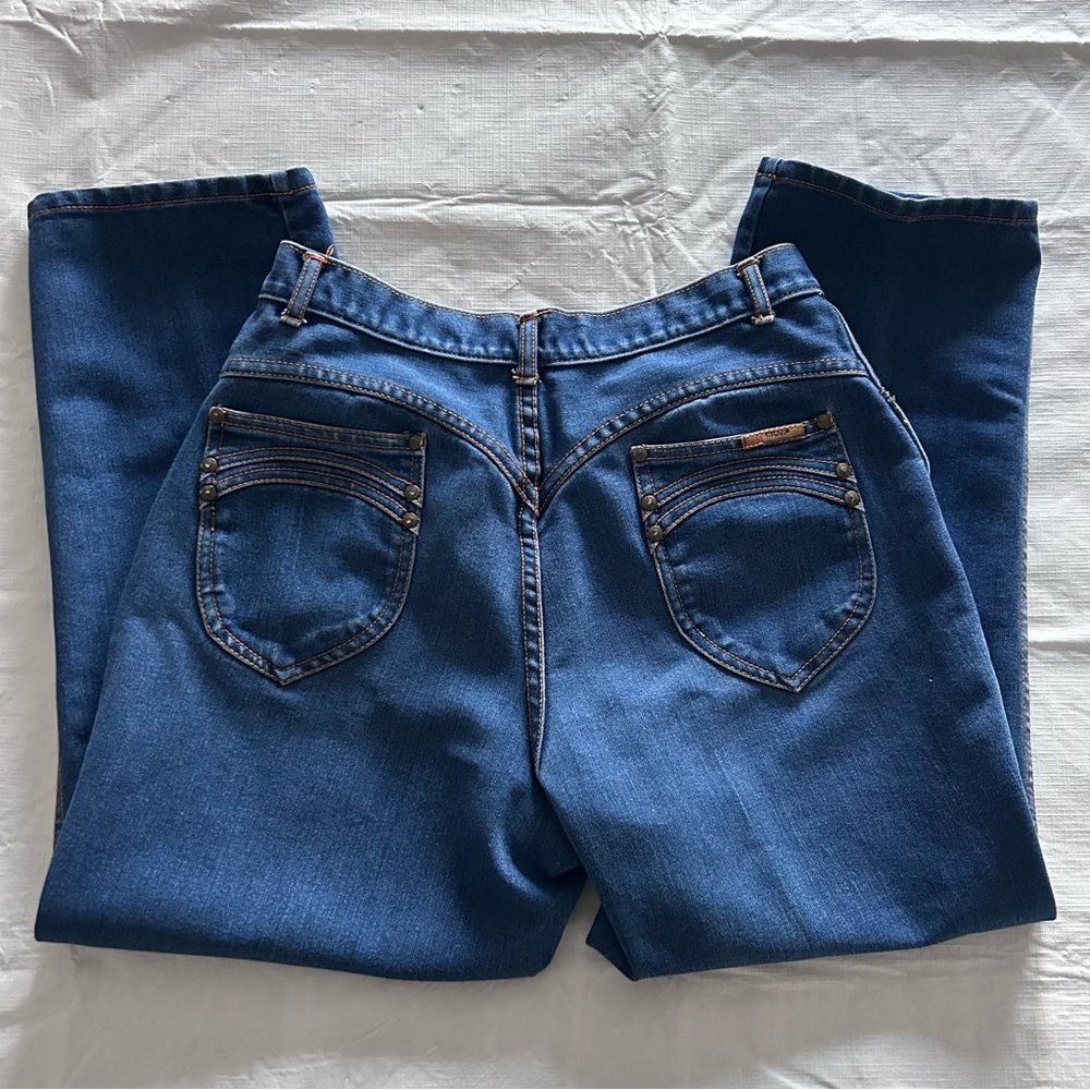 Vintage Gitano Jeans Women 29/8 80s High Waist Ankle Zip Mom Blue Denim 29 Short